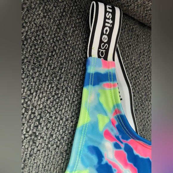 ✨ Justice Sport Girls’ One-Piece Tie-Dye Swimsuit ✨ - Picture 4 of 10